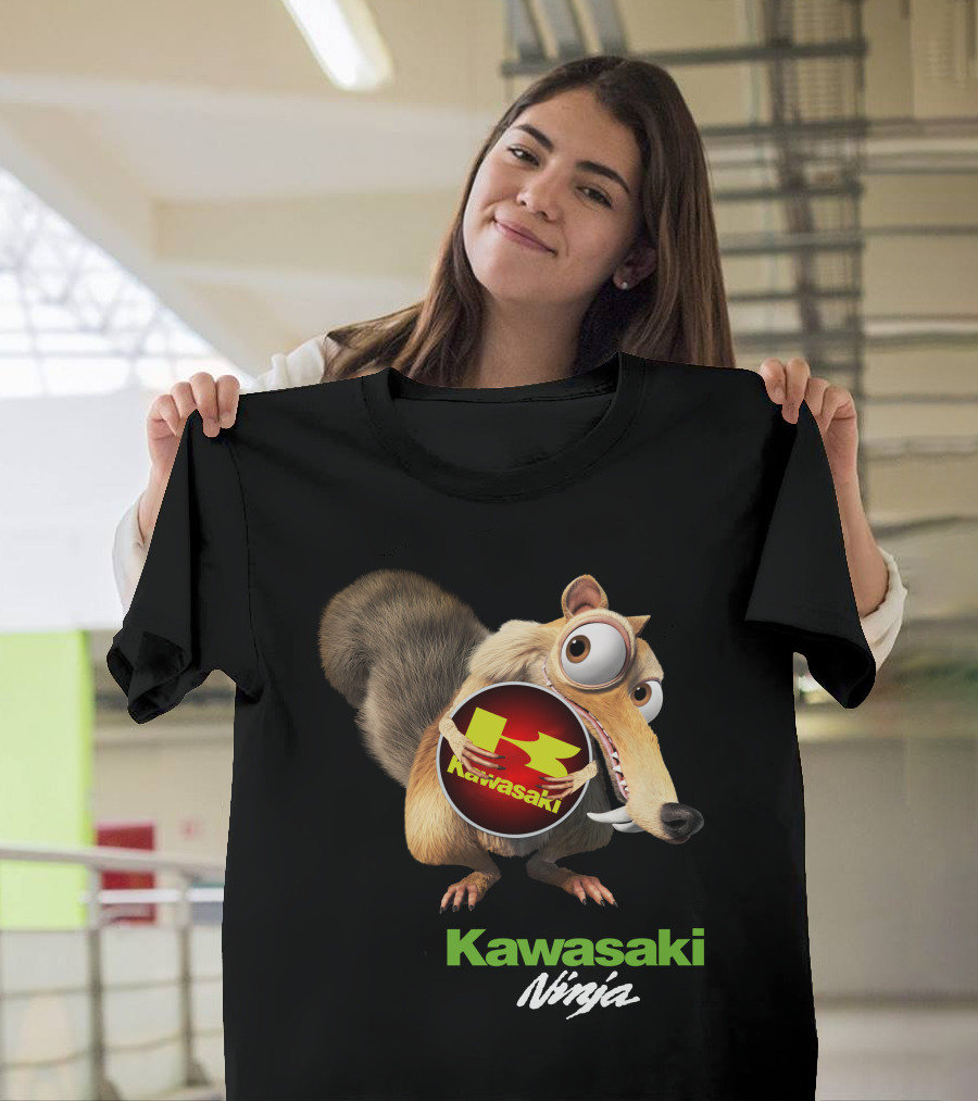 Kawasaki Ninja Ice Age Squirrel Crossover T-Shirt