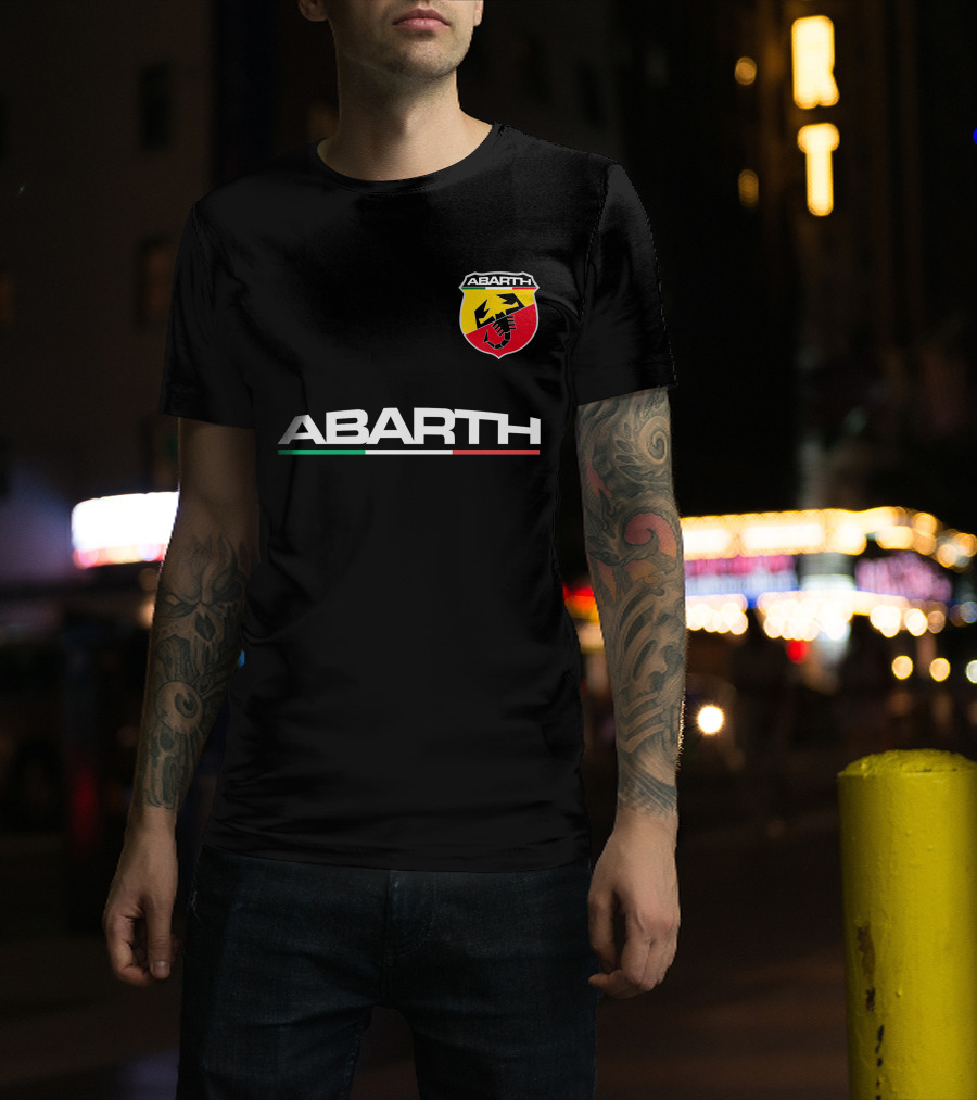 Abarth Scorpion Logo With Italian Flag Trim T-Shirt