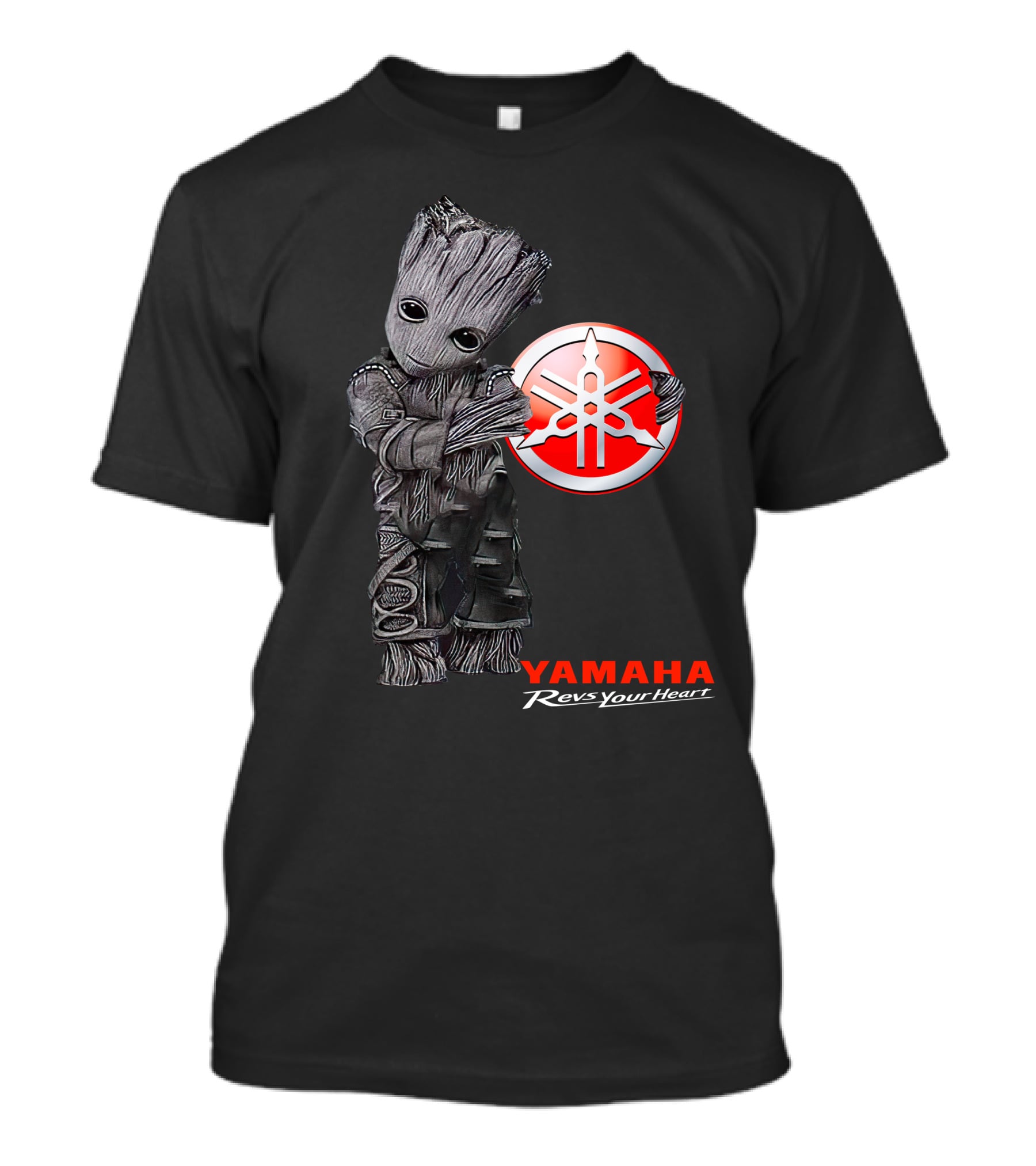 Yamaha Revs Your Heart Groot Holding T-Shirt