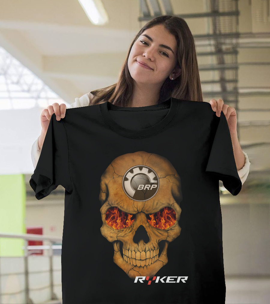 BRP Ryker Skull With Fiery Eyes T-Shirt