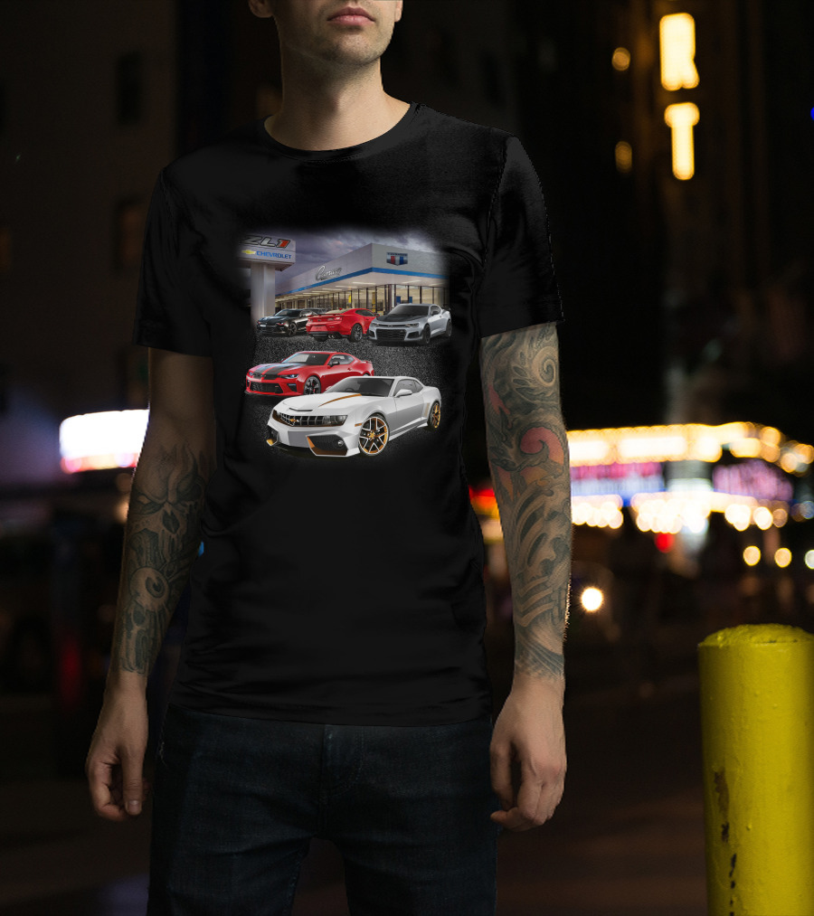 Chevrolet Camaro ZL1 Showroom Display With Multiple Models T-Shirt