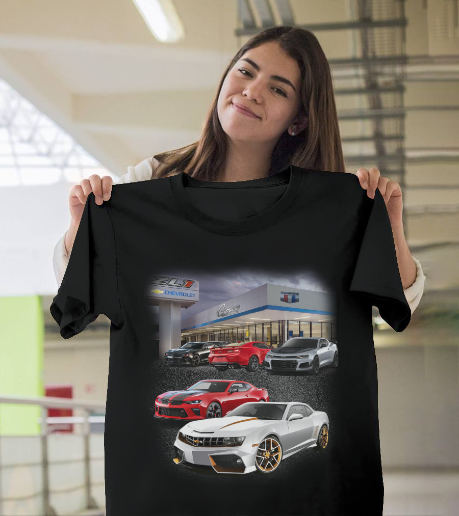 Chevrolet Camaro ZL1 Showroom Display With Multiple Models T-Shirt