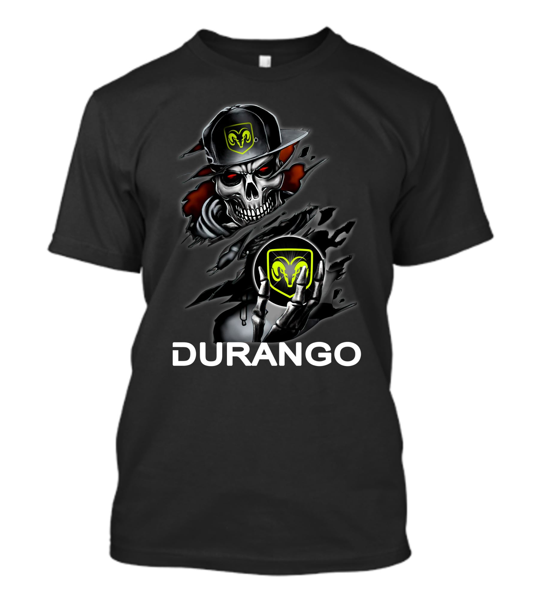 Durango Skull Skeleton Ram Logo Hat T-Shirt