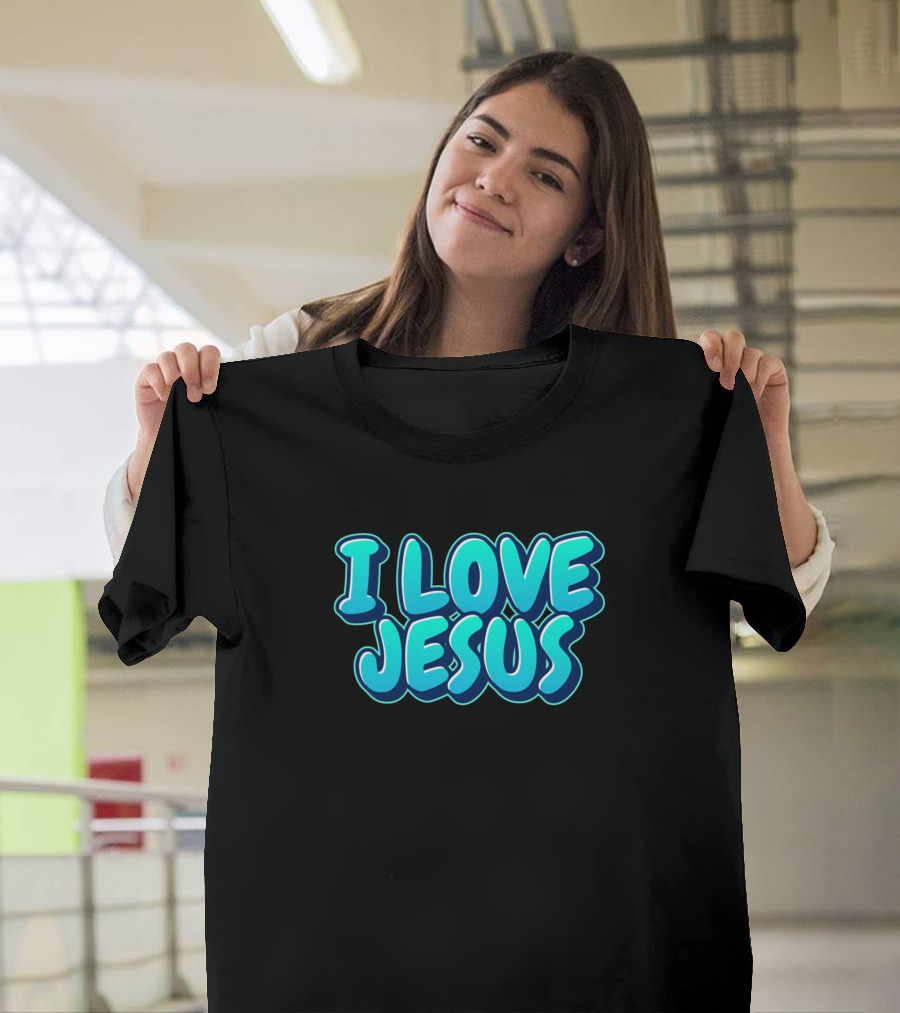 I Love Jesus 3D Christian T-Shirt