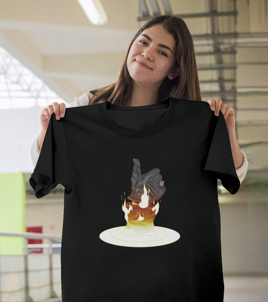 Uncle Bob Likes This Flaming Black Glove Gesture T-Shirt