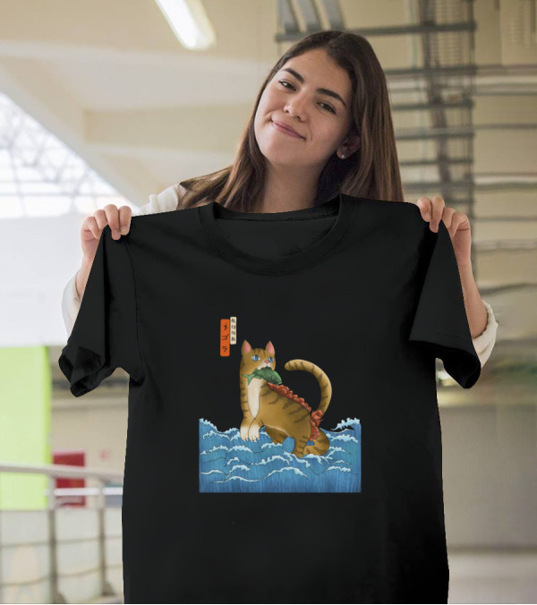 Monster Cat Sushi Sea Adventure T-Shirt