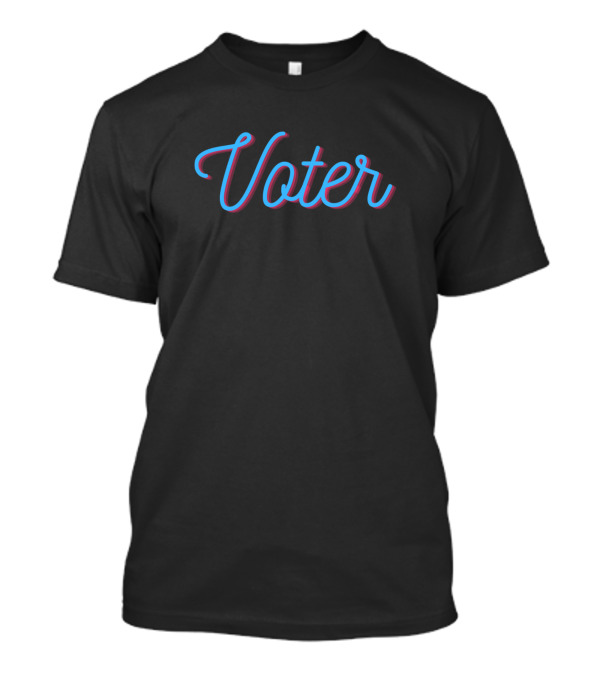 Voter Stylish Neon Text T-Shirt