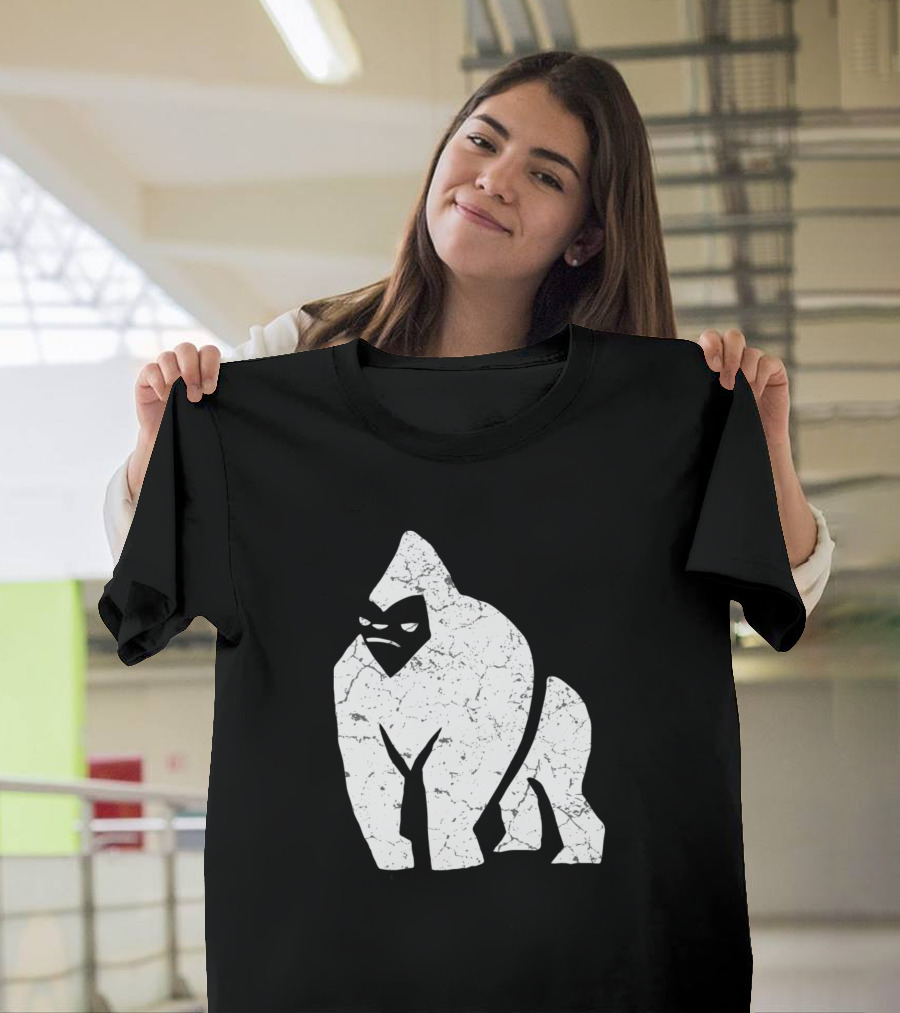 Silverback Gorilla Bold White T-Shirt