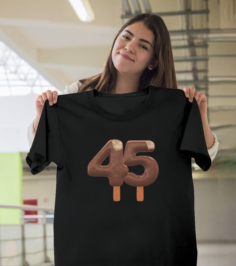 45 Ice Cream Chocolate Popsicle Number Forty Five T-Shirt