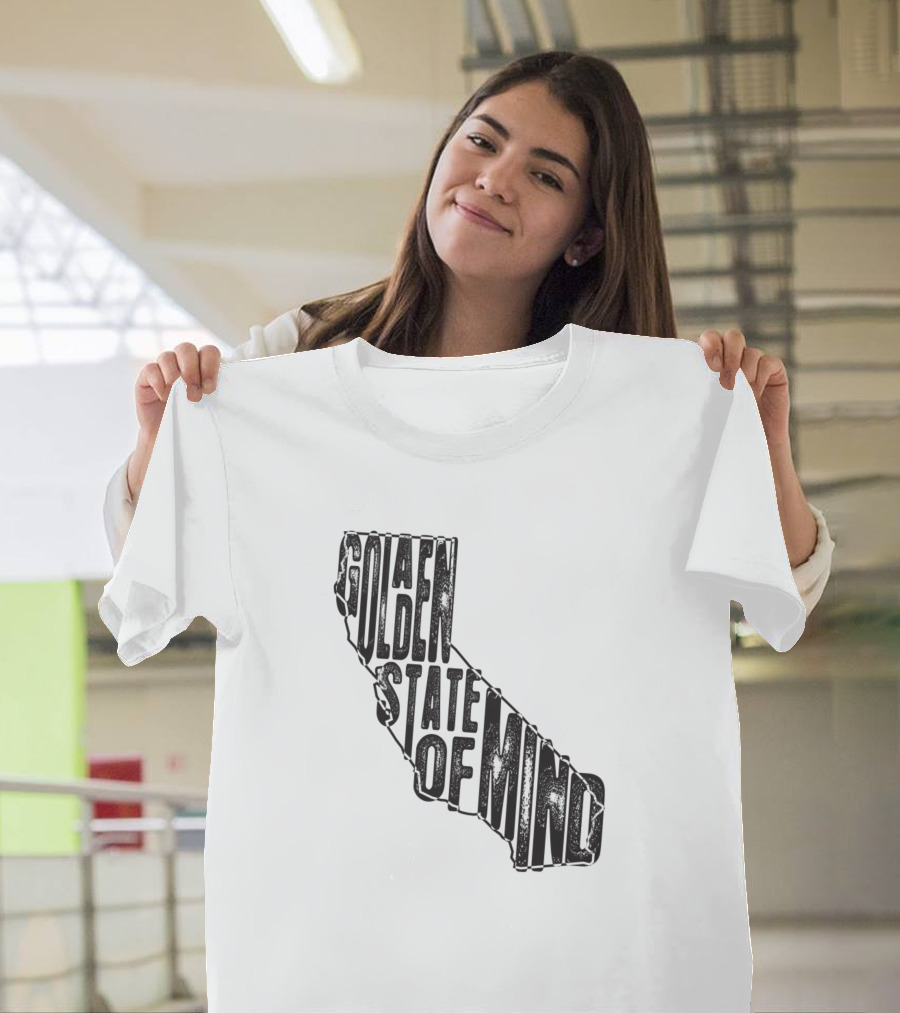 A Golden State of Mind California Outline T-Shirt