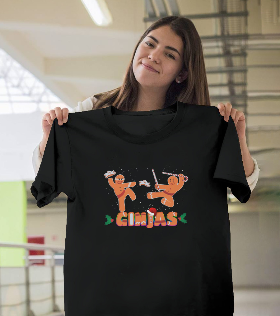 Ginjas Gingerbread Ninja Cookie Holiday Fun T-Shirt