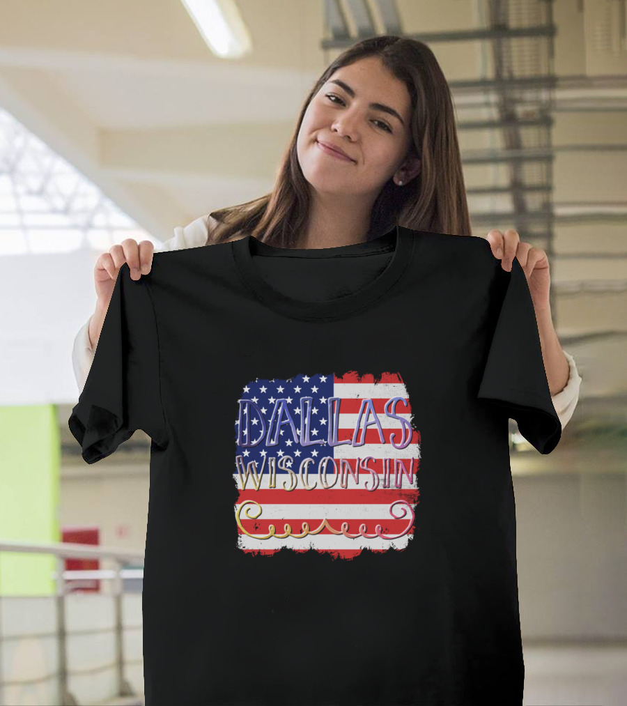 Dallas Wisconsin American Flag Patriotic Element T-Shirt