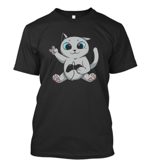 Gamer Cat Playing With Controller T-Shirt