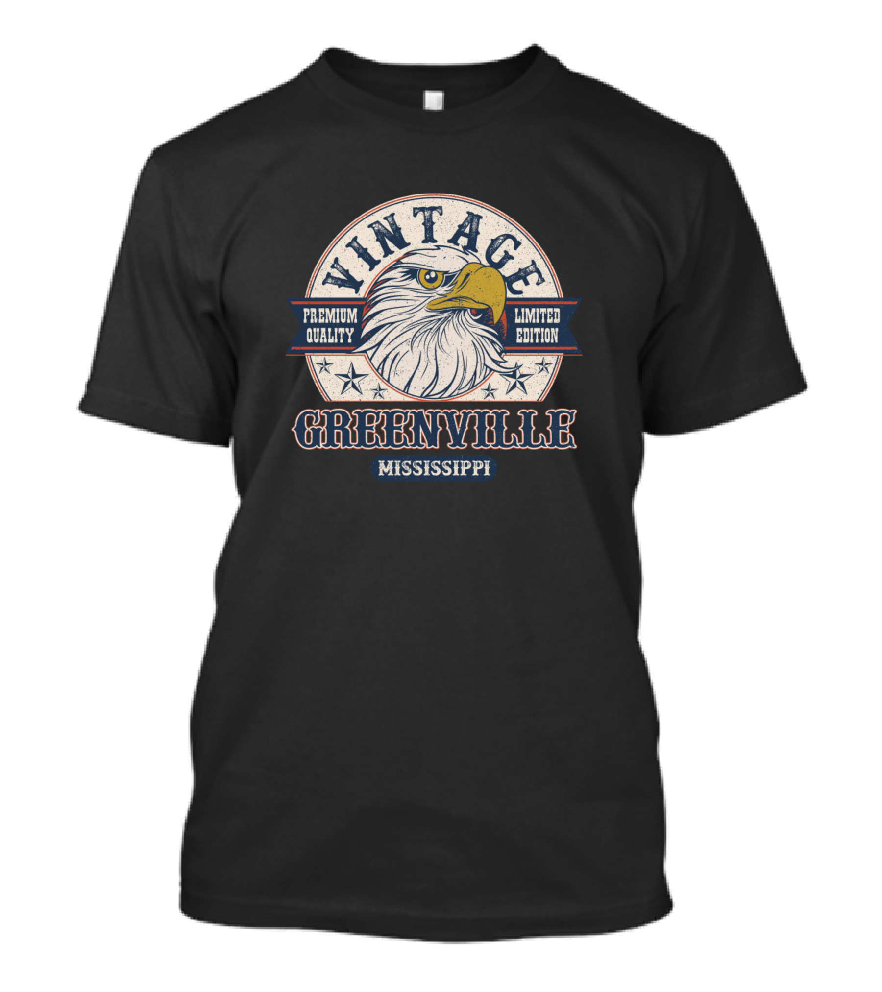 Vintage Greenville Mississippi Eagle Badge T-Shirt