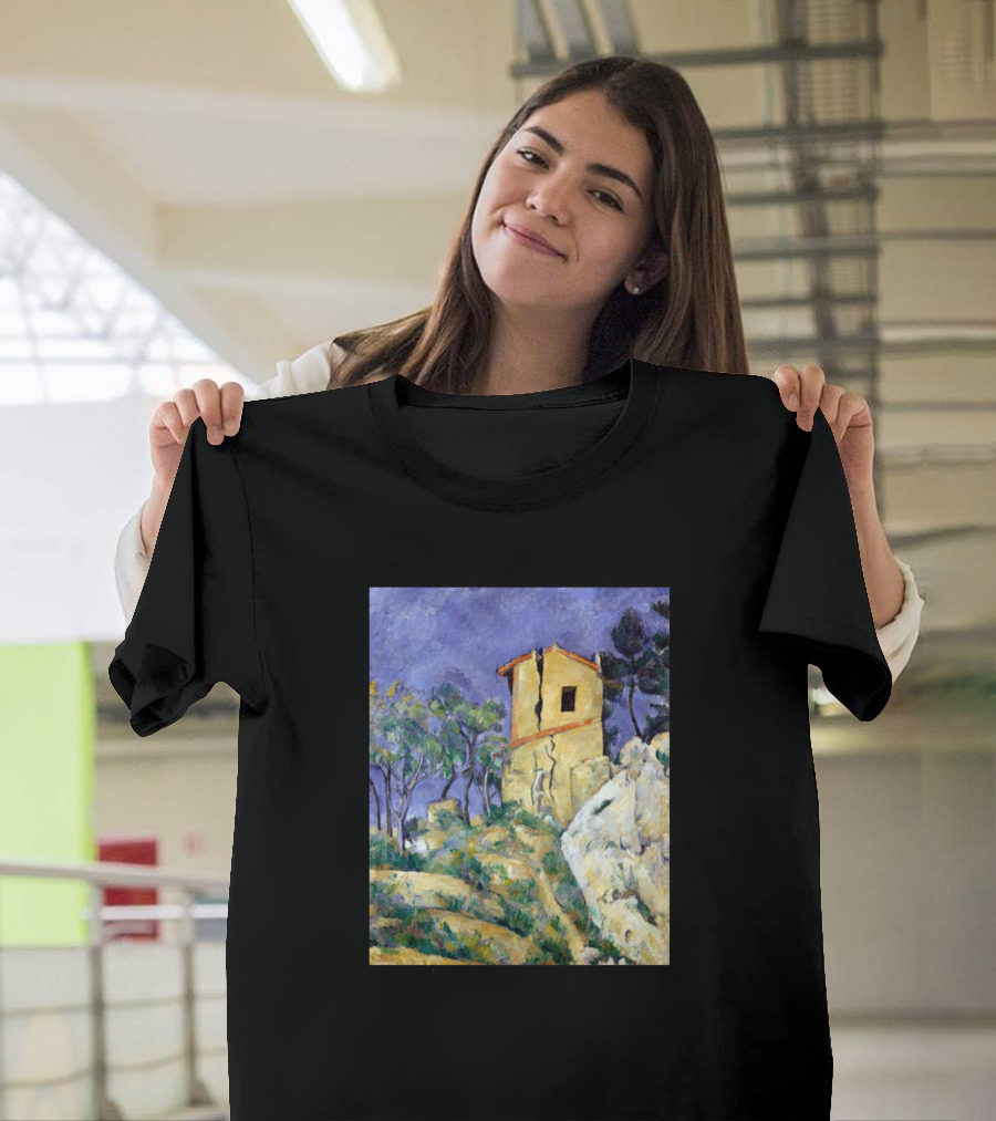 Paul Cezanne The House With The Cracked Walls Painting Landscape T-Shirt