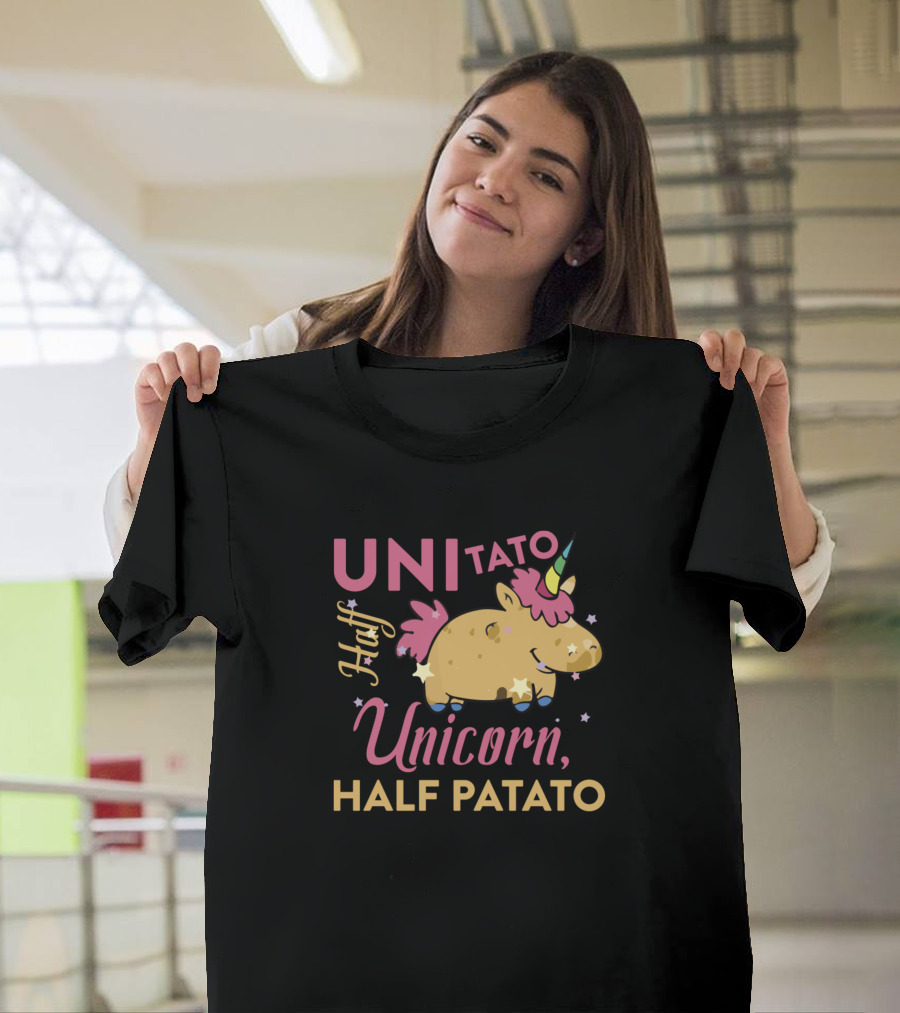 UNITATO Half Unicorn Half Potato Funny T-Shirt