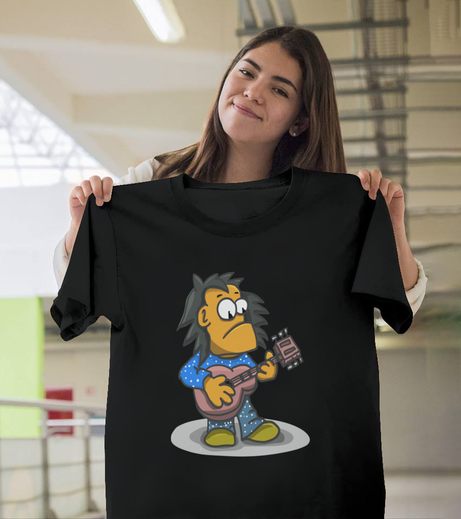 Sing Alone Cartoon Character Playing Guitar T-Shirt