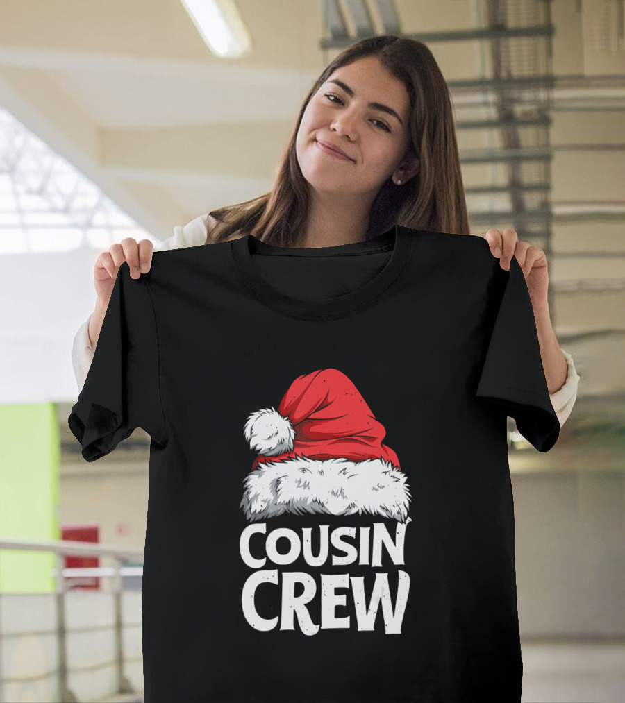 Cousin Crew Santa Hat Holiday T-Shirt