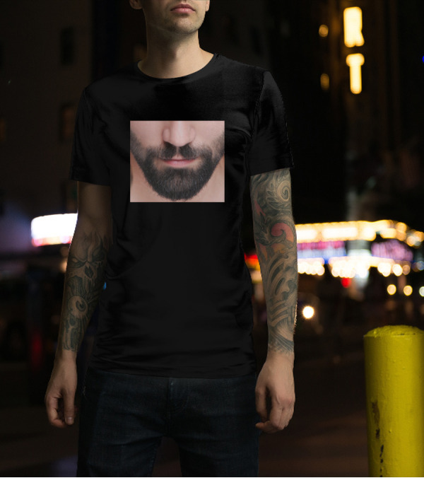 Good Looking Guy With Beard Facial Hair Close-Up T-Shirt