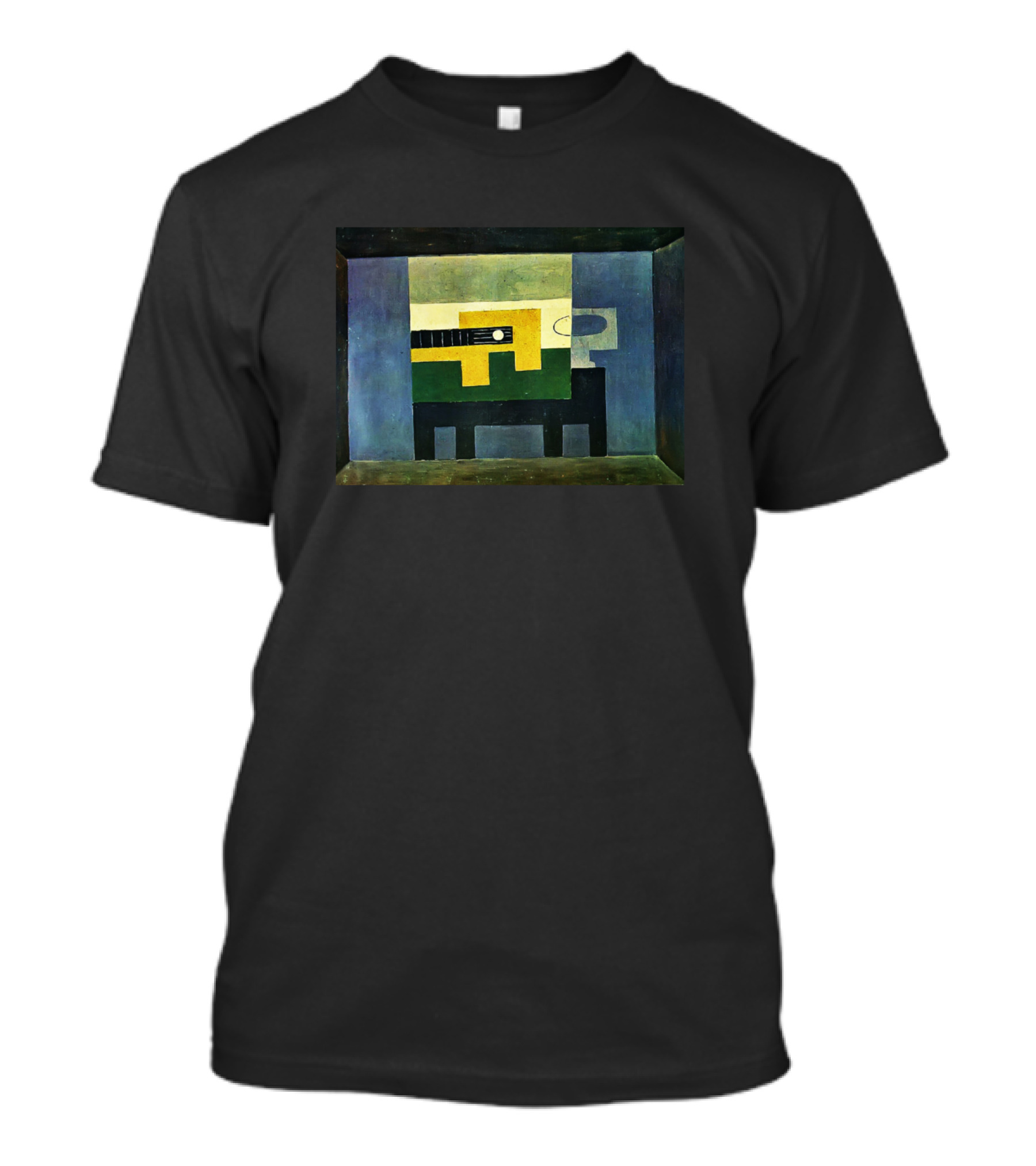 High Resolution Guitar And Jug On A Table Pablo Cubist Painting T-Shirt