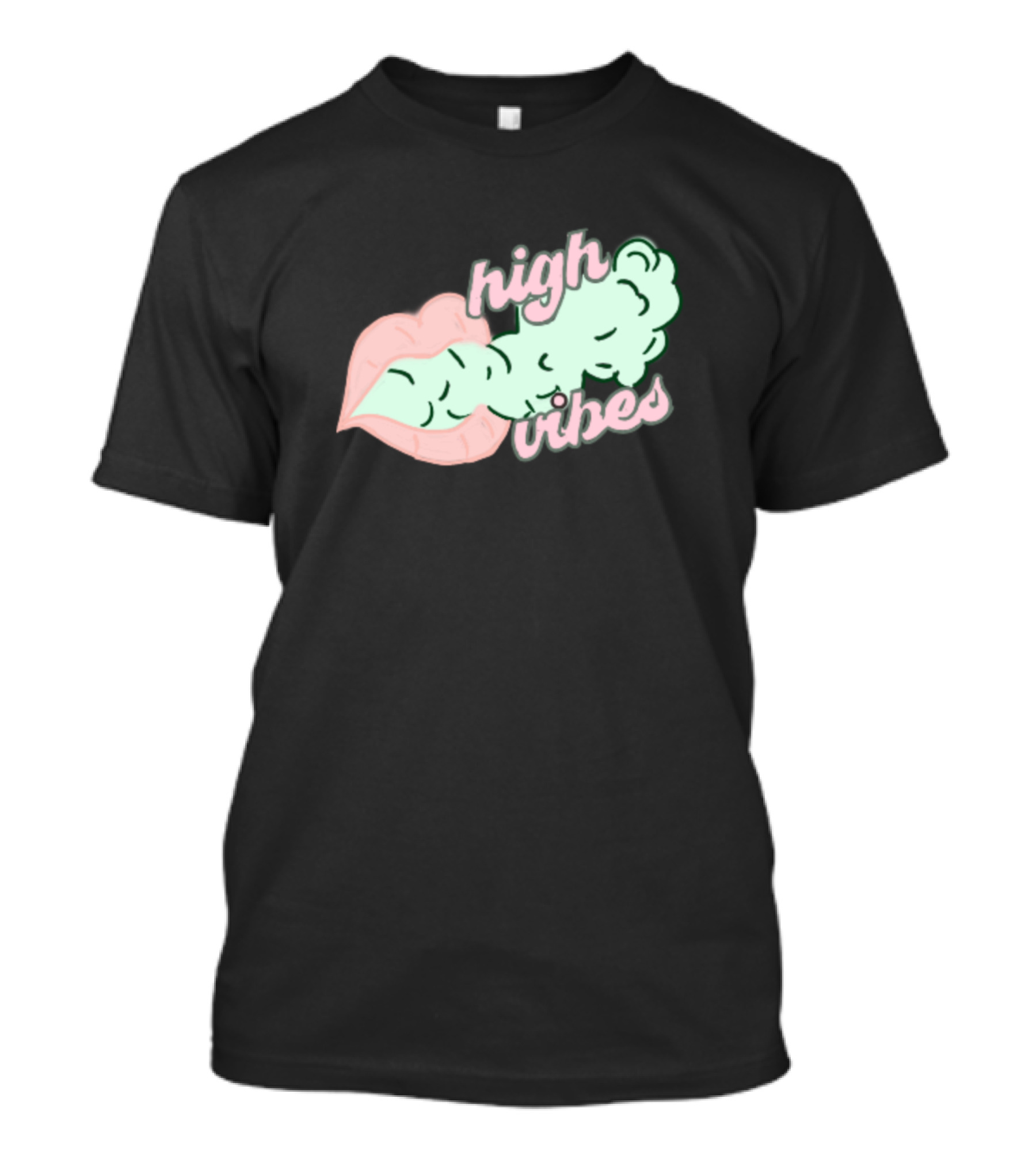 High Vibes Lips With Smoke T-Shirt