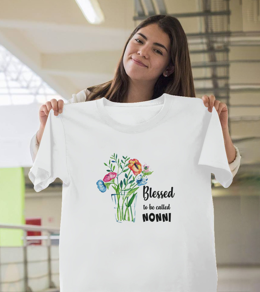 Blessed To Be Called Nonni Floral Bouquet T-Shirt