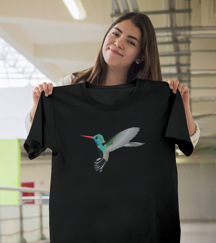 Humming Bird Blue Flight of Serenity T-Shirt