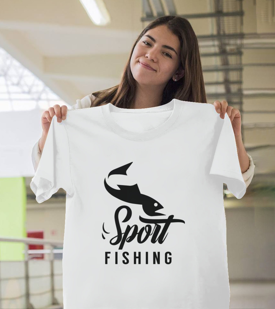 Rod Hook Sport Fishing Fisherman Fish T-Shirt