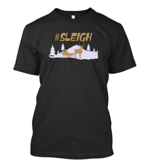 Sleigh Ride Reindeer Forest Scene T-Shirt