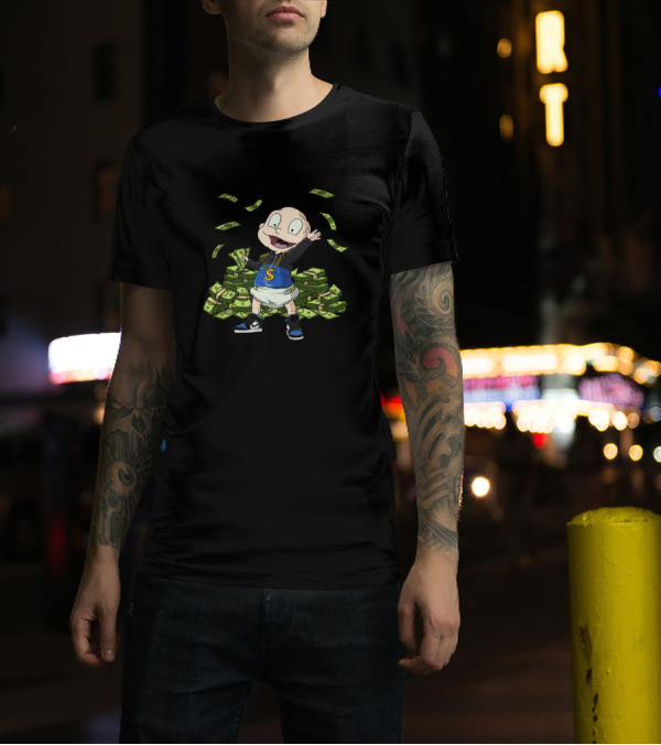 Tommy Pickles Money Stack Black Sneaker Rich Rugrats Rugrats T-Shirt