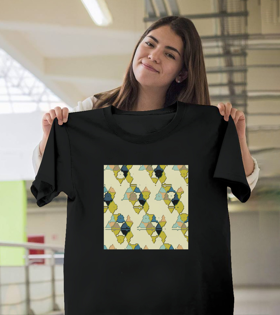 Black Damask Geometric Abstract T-Shirt