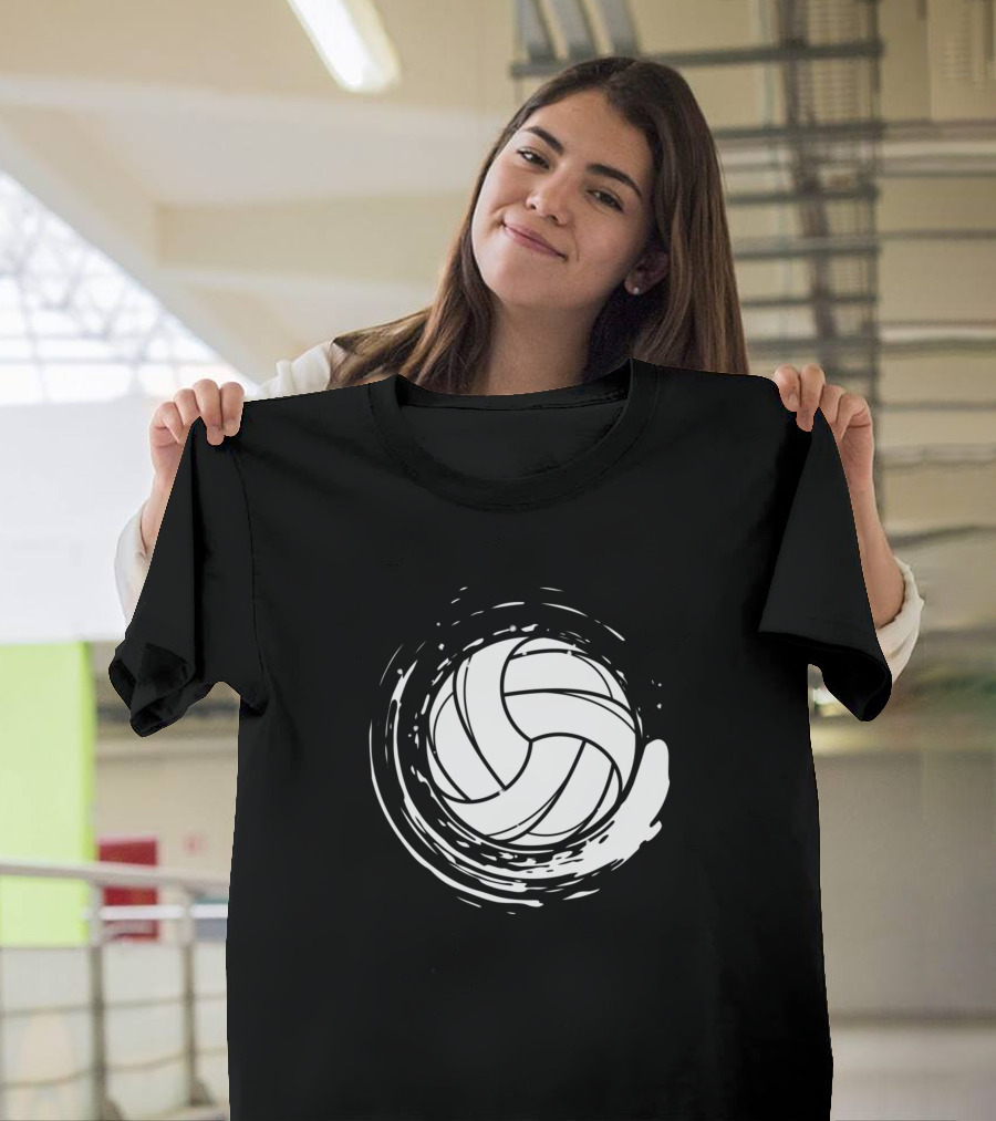 College Volleyball Funny Beach Volleyball Swirl T-Shirt