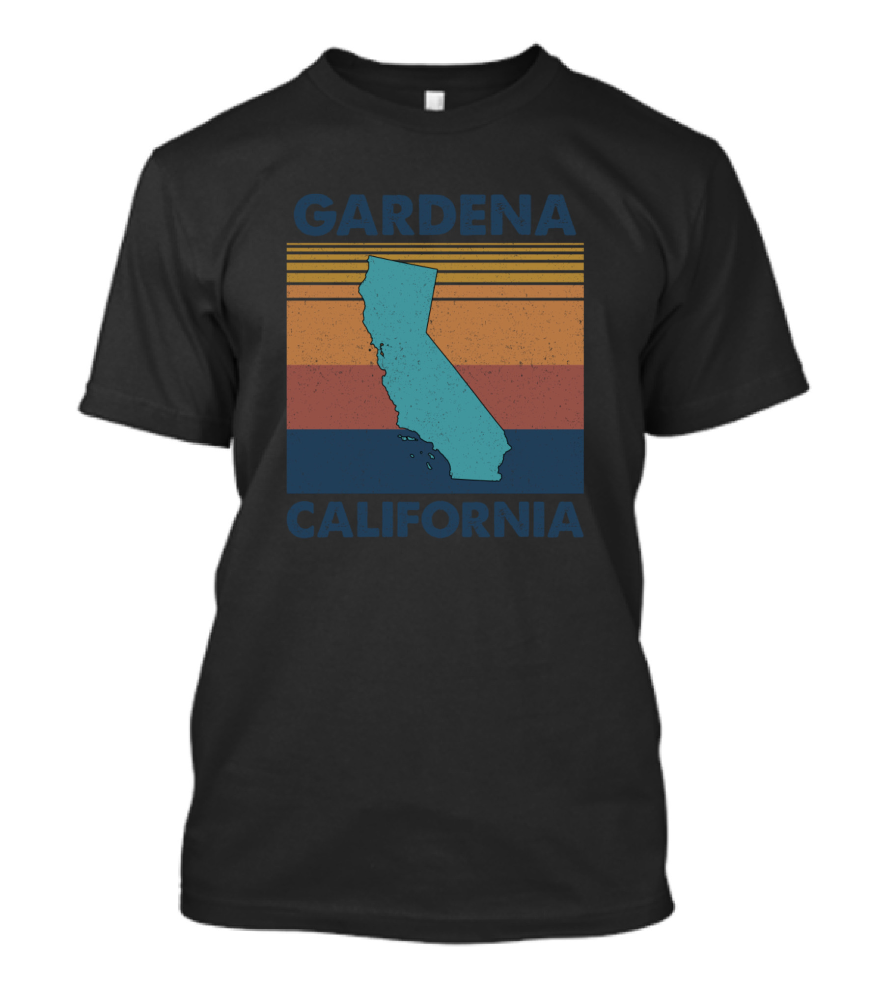 Gardena California Vintage Retro Map T-Shirt