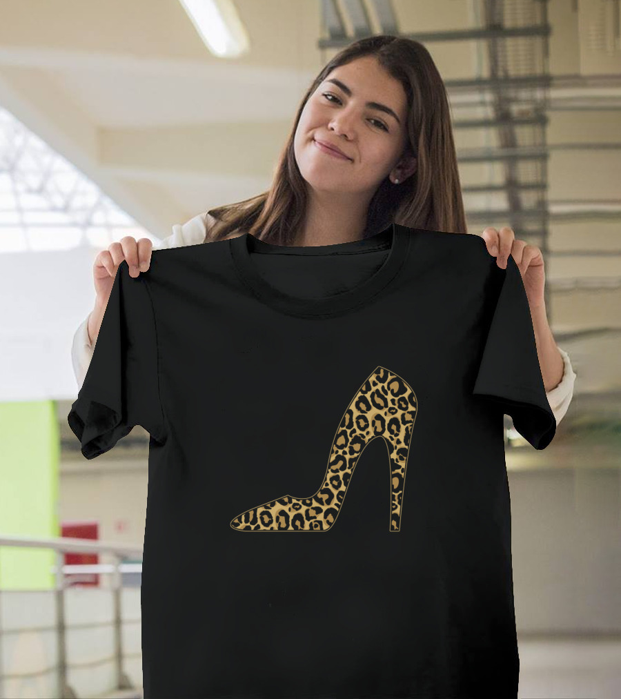 Leopard Print High Heels Leo T-Shirt