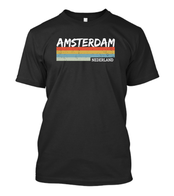 AMSTERDAM NEDERLAND Vintage Stripes T-Shirt
