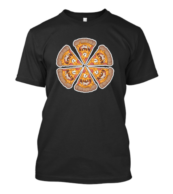 Pizza Monster Six-Slice Face Pizza Monster T-Shirt