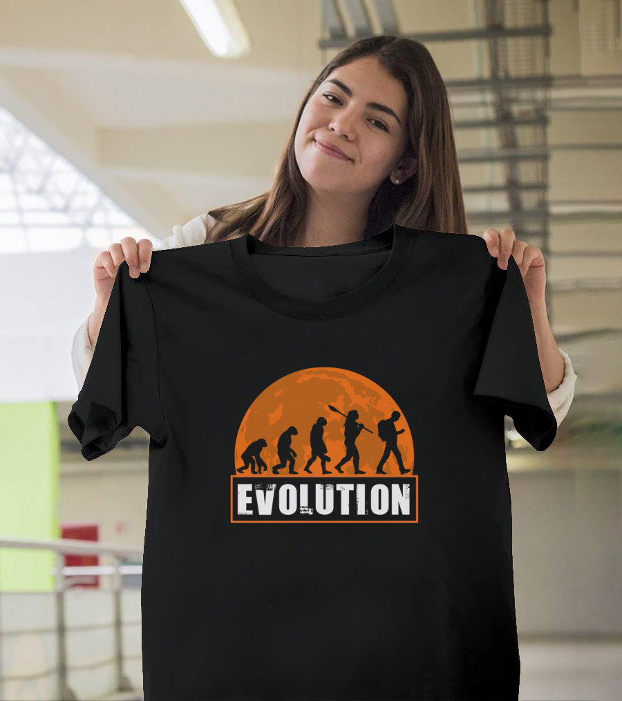 Geocaching Evolution Silhouette Funny Human Progression T-Shirt