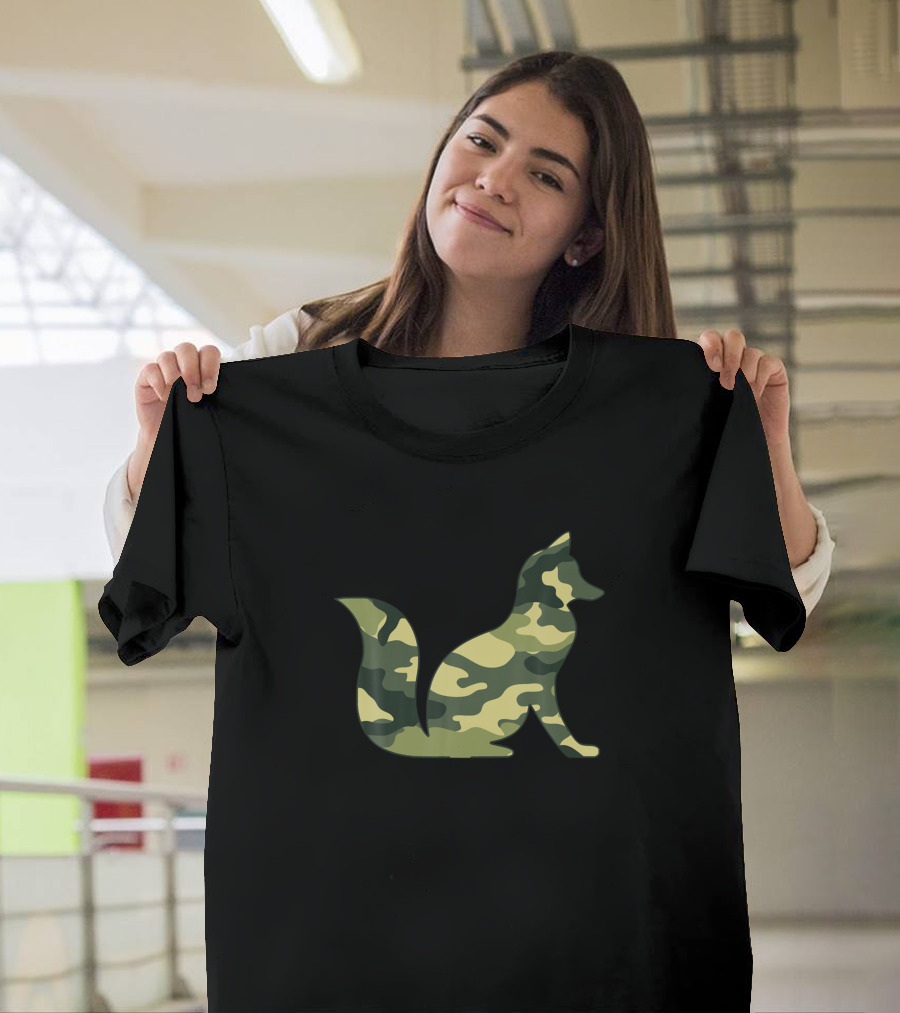 Military Fox Camo Men Print Prairie Vixen Veter Iconic T-Shirt