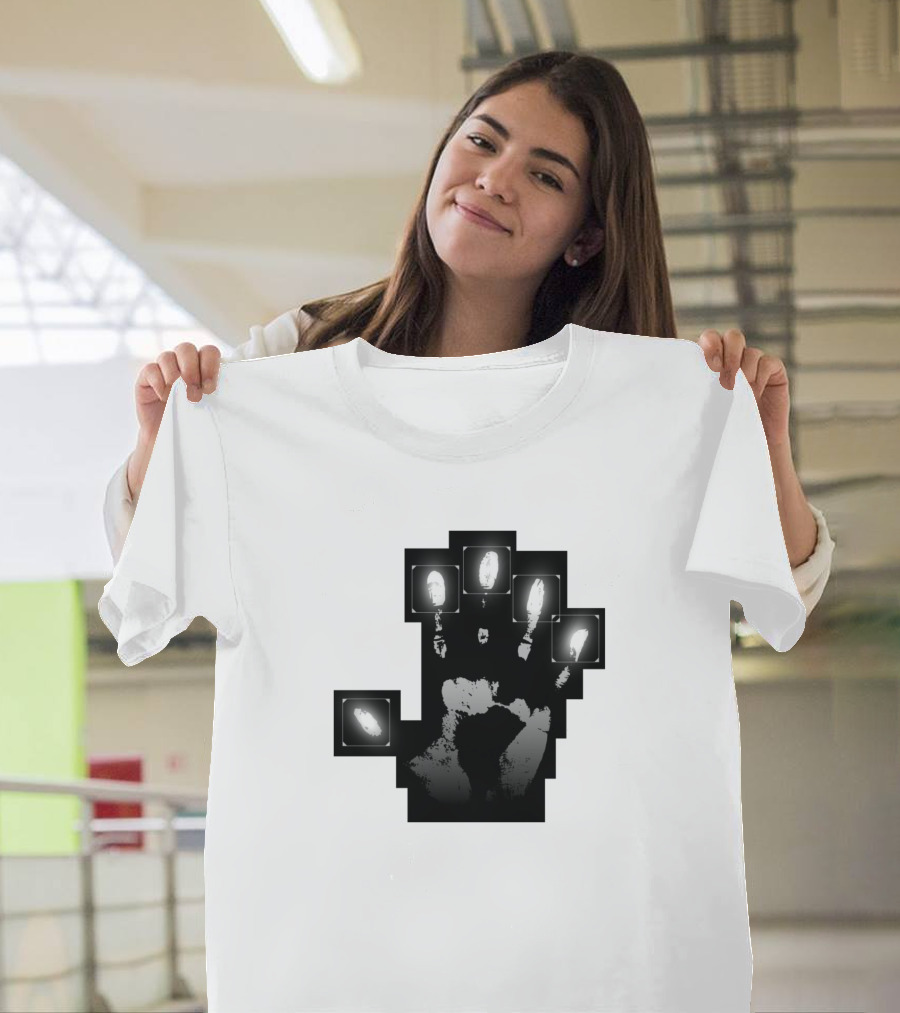 Biometric Hand Sensor Fingerprint Scan Technology T-Shirt