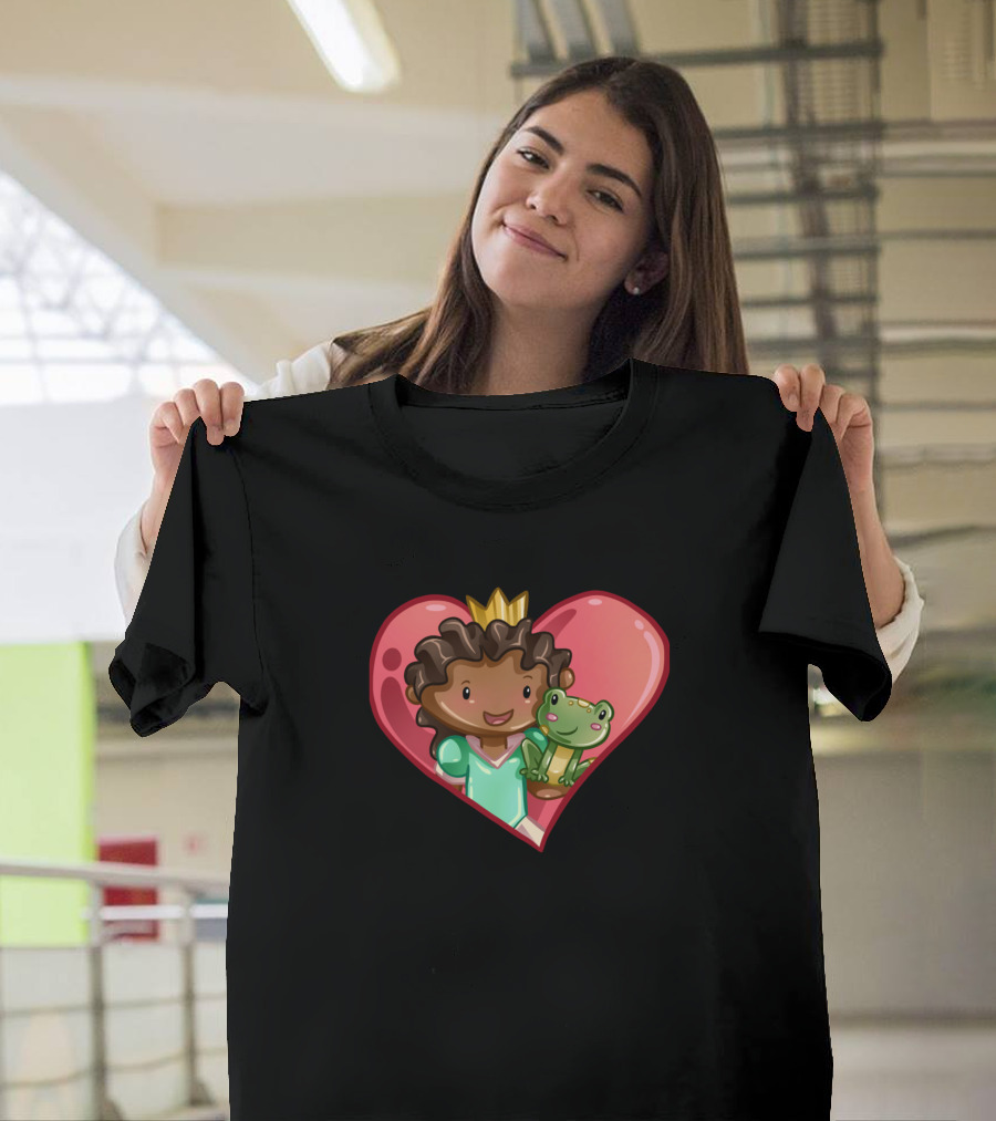 Frog Princess Heart with Frog Companion T-Shirt