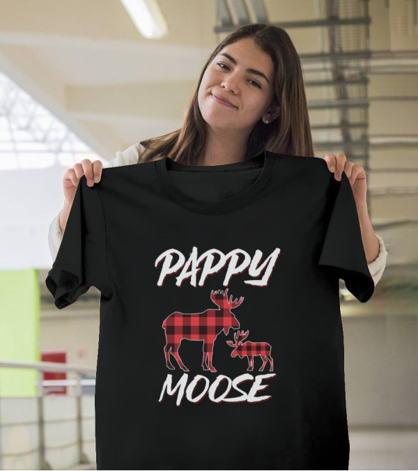 Pappy Moose Red Plaid Matching Family Chris T-Shirt