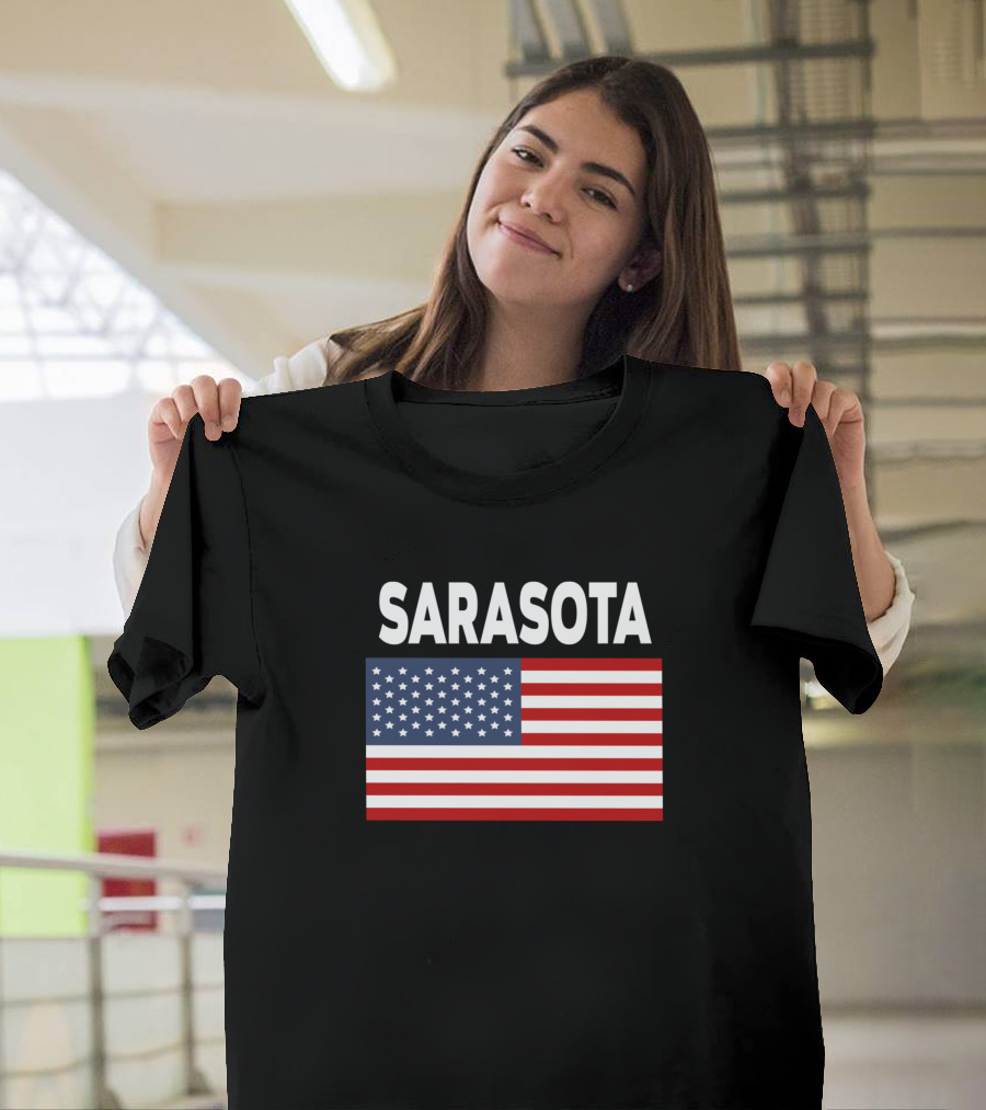 Sarasota American Flag Patriotic T-Shirt