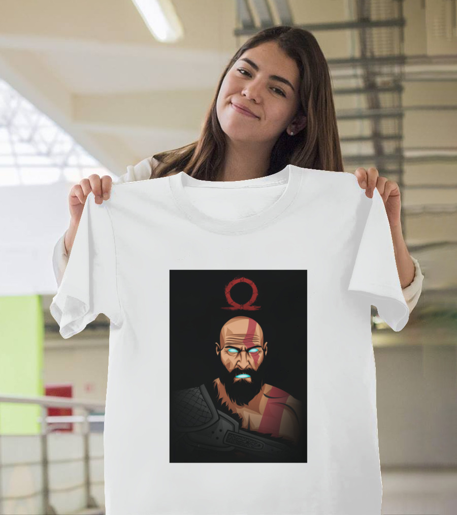 Kratos God of War Omega Symbol Warrior T-Shirt