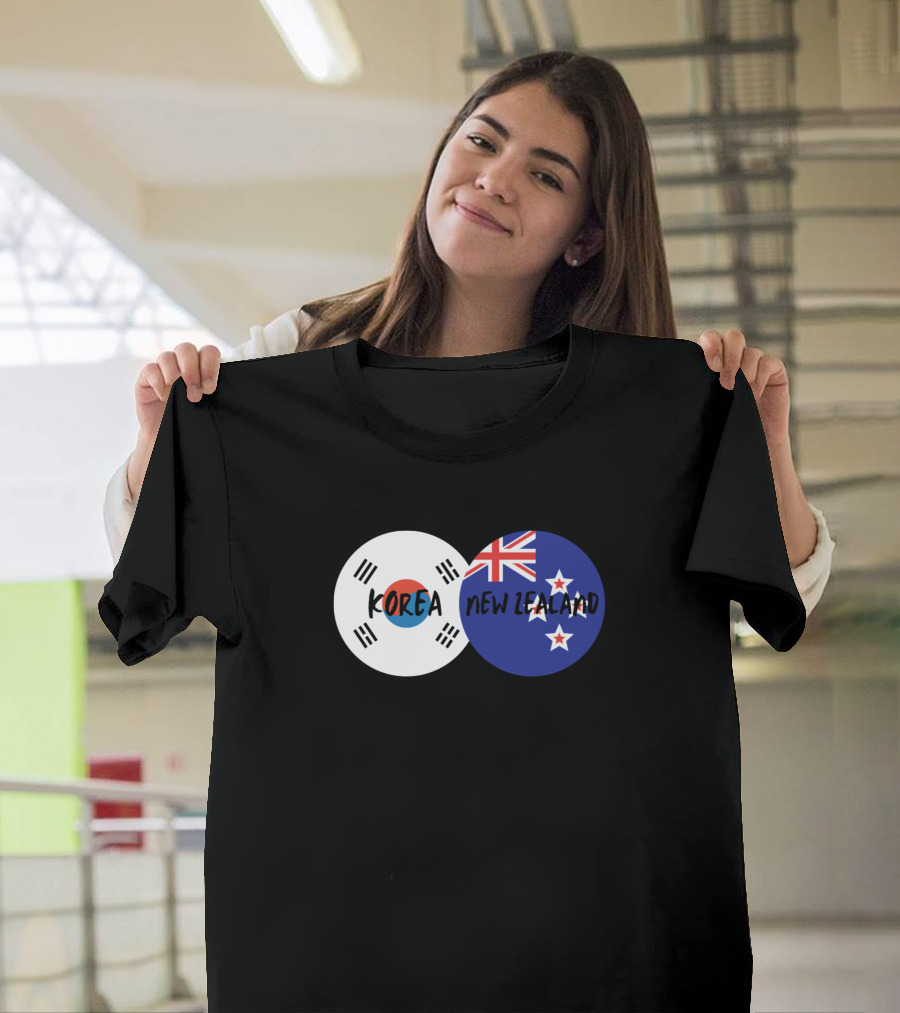 Korea New Zealand Korean New Zealander Korean Flag New Zealand Flag T-Shirt