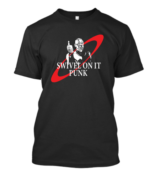 Kryten Red Dwarf Swivel On It Punk Gesture With Saturn Ring T-Shirt