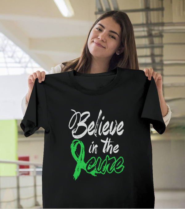 Believe In The Cure Adrenal Cancer Awareness Lime T-Shirt