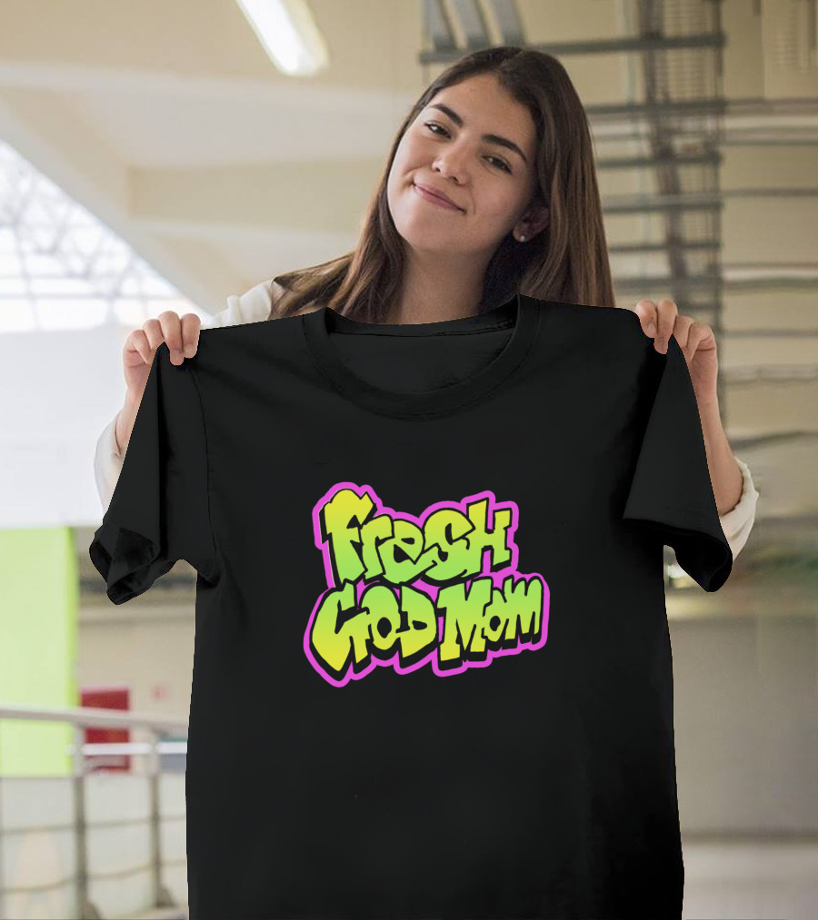 Fresh Godmom Neon Graffiti T-Shirt