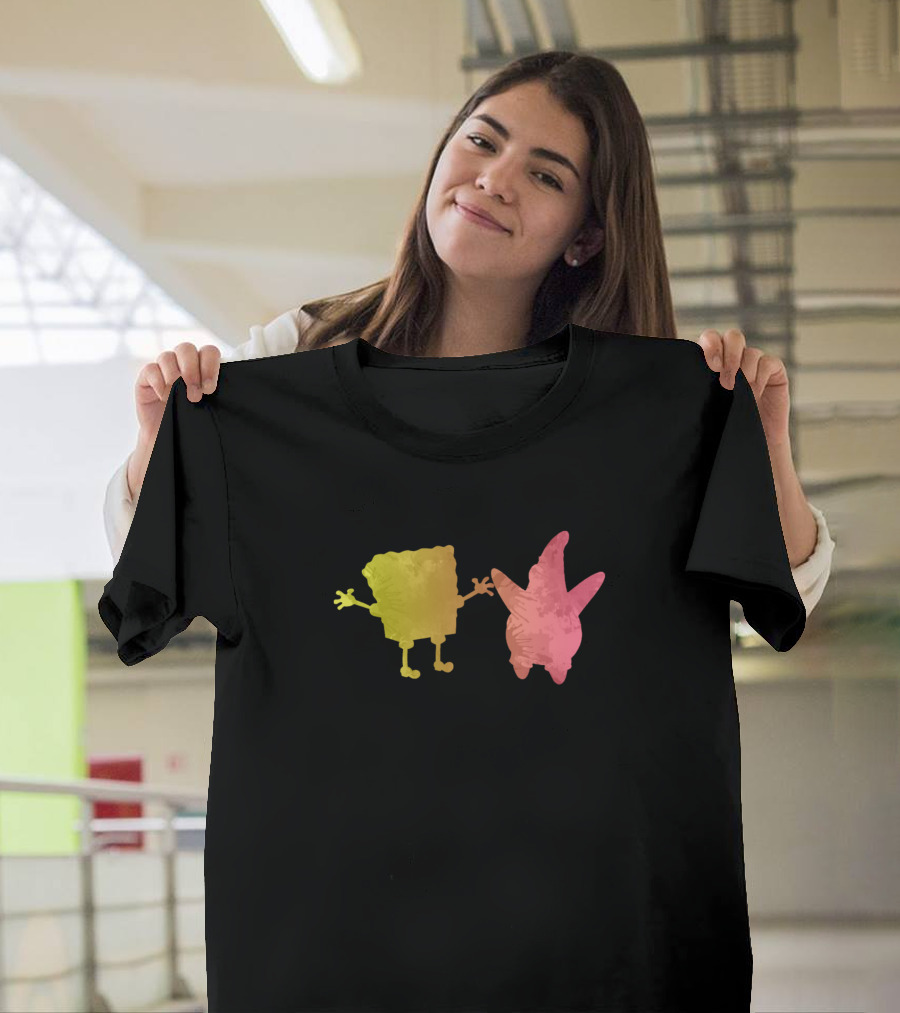 SpongeBob SquarePants and Patrick Star Watercolor T-Shirt