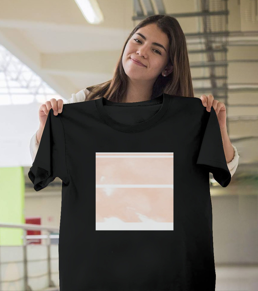 Peachy Colorful Stripe Abstract T-Shirt