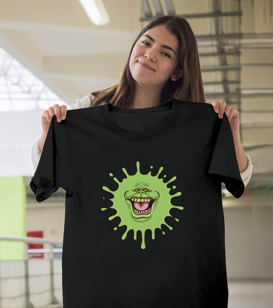 Ghostbusters Slimer Slime Splatter Gesicht Grinsen T-Shirt